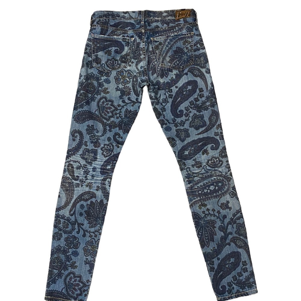 Citizens of humanity Avedon blue paisley skinny stretchy jeans size 28 women's - Picture 4 of 9